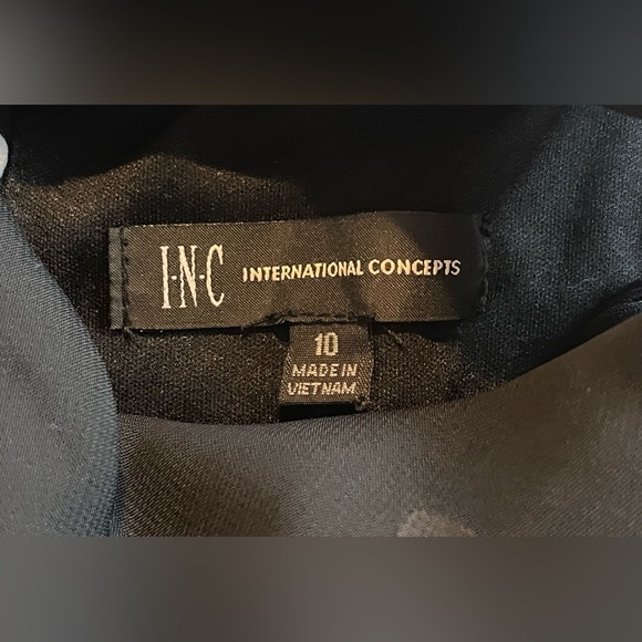 INC International Concepts Floral Halter Dress in Black and White Women’s Sz 10 - Picture 6 of 14